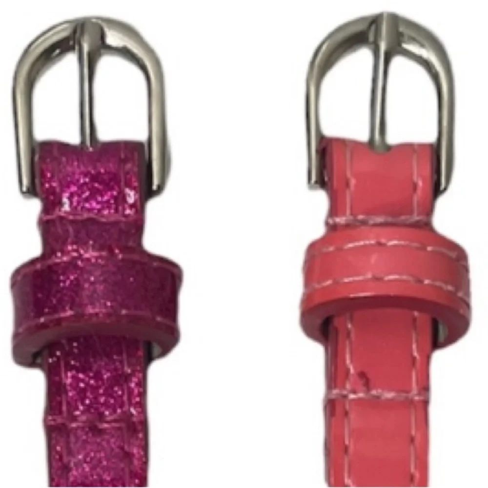 Girls Belt Set Bundle Glam Barbie Pink & Pink Sparkle Size M/L Girls Size 8 -10